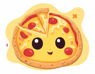 Vector Pizza Illustration - Cartoon Illustrations