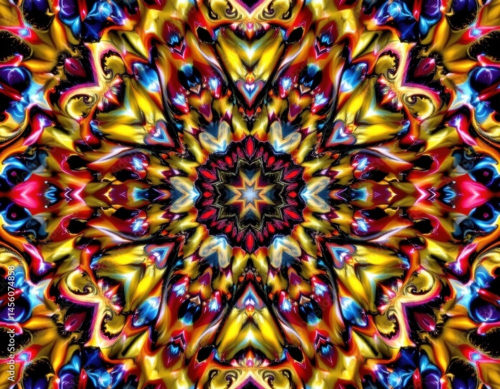 Poster this is a stunning computer generated fractal design showcasing intricate and mesmerizing patterns t