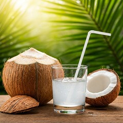coconut cocktail on the beach