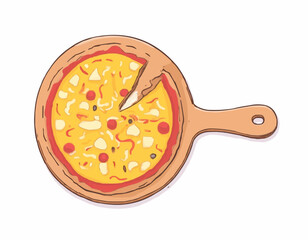 Vector Pizza Illustration - Cartoon Illustrations