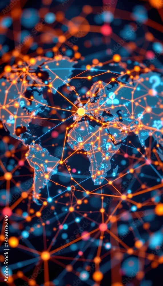 Poster a global network background is a complex intertwining of various interconnected systems, spanning ac