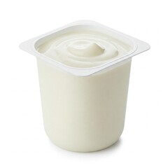 Yogurt Cup Mockup Isolated on White Background