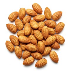 Fototapeta premium almonds on white background