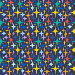 Seamless pattern colorful Diamond Shapes. Vector illustration