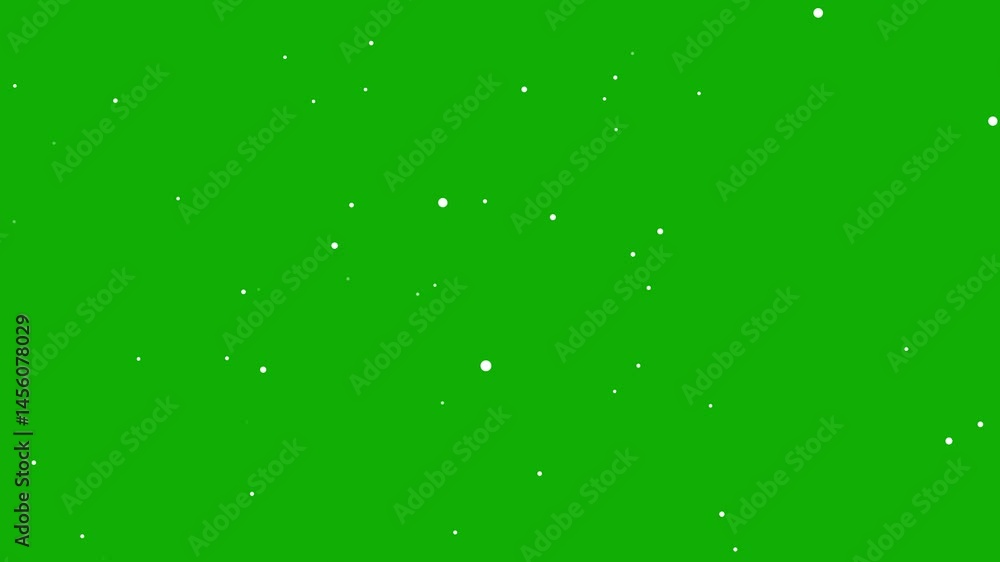 Poster white dots or stars or light particles animation on green screen shiny background overlay for motion