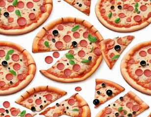 Cheesy Pizza  – Hand Drawn Food Vector