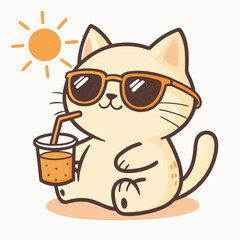 Cool cat enjoying summer