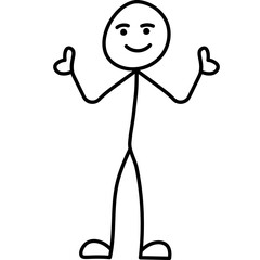 Hand Drawn Stick Man