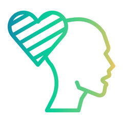 head Line Gradient Icon