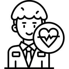 Fitness Heart Icon Vector Element