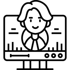 Screen User Icon Vector Element