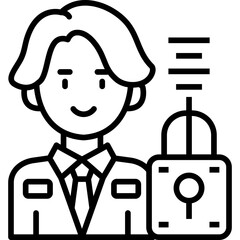 Lock Icon Vector Element