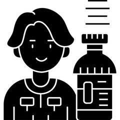 Water Bottle Icon Vector Element