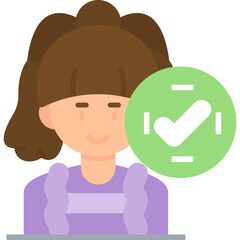 Check User Icon Vector Element