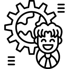 Global Services Icon Vector Element