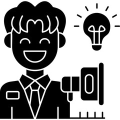 Think Idea Icon Vector Element