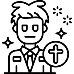 Priest Icon Vector Element