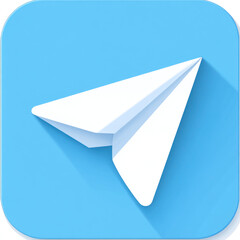 paper airplane on white background