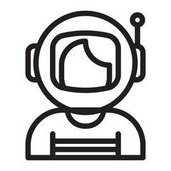 astronaut Line Icon