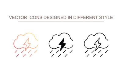 Heavy Rain icon design with white background stock illustration
