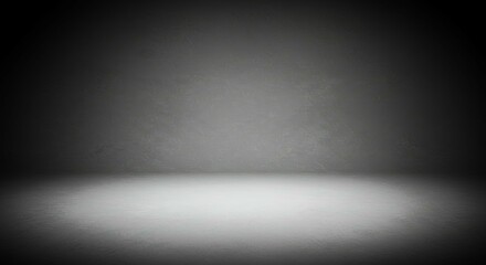 Empty Grey Room with Lighting for Product Display or Studio Background