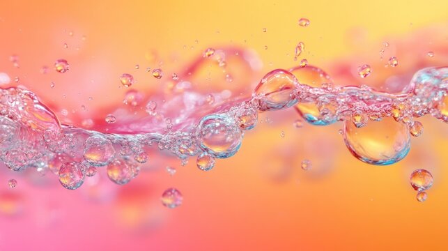 Water surface with bubbles