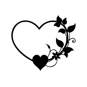 Floral Heart Frame