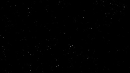 Abstract grainy texture isolated on black background. Top view.  Night sky image. snow falling background.