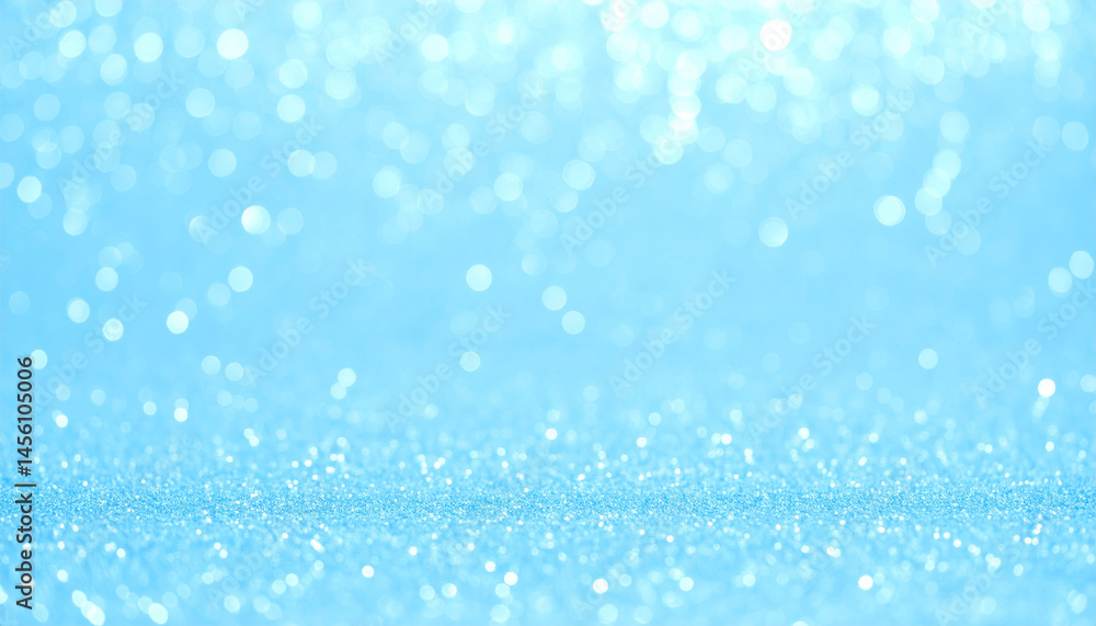 Canvas Prints mesmerizing light blue glitter background with soft bokeh highlights creates dreamy and elegant atmo