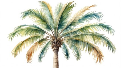 palm tree watercolor illustration