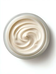 Overhead Shot of Luxury Cosmetic Jar  Overhead Shot of Elegant Skincare Packaging  Overhead Shot of Premium Beauty Product
