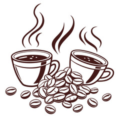 morning coffee vector illustration