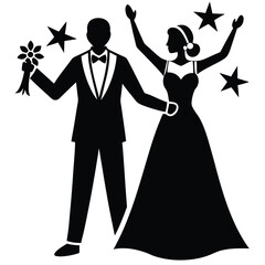 wedding day illustration vector