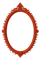 Ornate Red Frame with Transparent Background