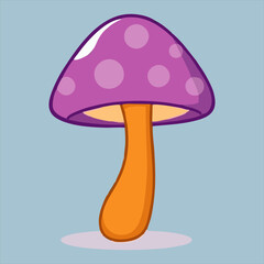 Mushroom Icons for Nature, Forest, Fly Agaric Designs. Vector Mushroom Illustration Collection