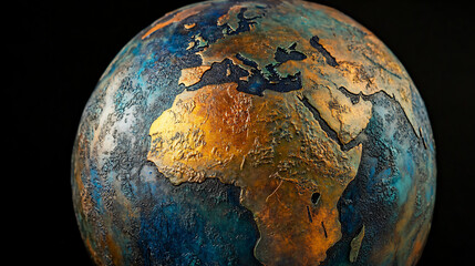 Textured globe art