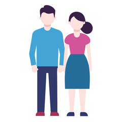 couple holding hands vector
