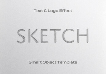 Print Printer Paper Text Logo Style Effect Mockup Logotype Template Shape