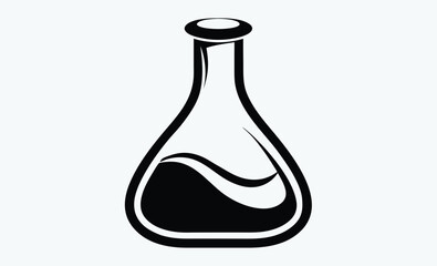 Science flask silhouette, science flask silhouette, Laboratory Flask clipart