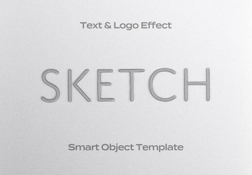 Print Printer Paper Text Logo Style Effect Mockup Logotype Template Shape