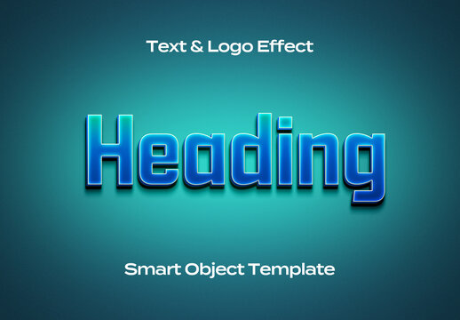 Modern Clean Text Logo Style Effect Mockup Logotype Template Shape