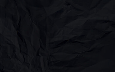 Paper texture background, Crumpled paper. Black creased paper.