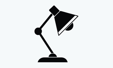 Table lamp silhouette, table lamps black silhouette, table lamp vector