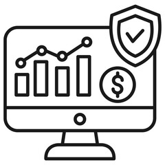 Safe Trading Outline Icon