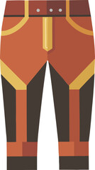 A stylish vector art illustration featuring sleek leather pants, showcasing modern fashion design with clean lines, bold shading, and contemporary appeal.