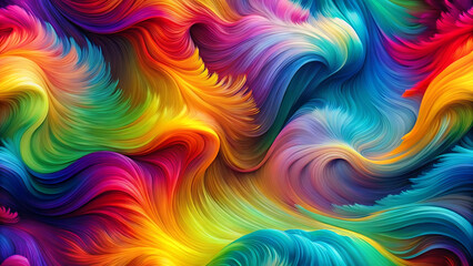 Obraz premium Colorful Chaos Waves Abstract Background Representing Motion and Digital Energy