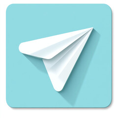 Fototapeta premium paper plane on white background