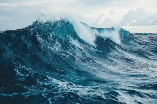 Powerful ocean wave crashing (6)