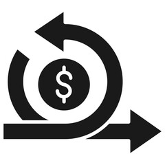 Money Flow Glyph Icon