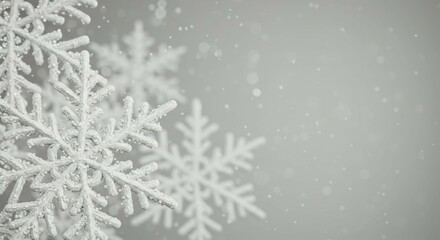 Obraz premium Falling Snowflakes Background for Winter Holiday Season
